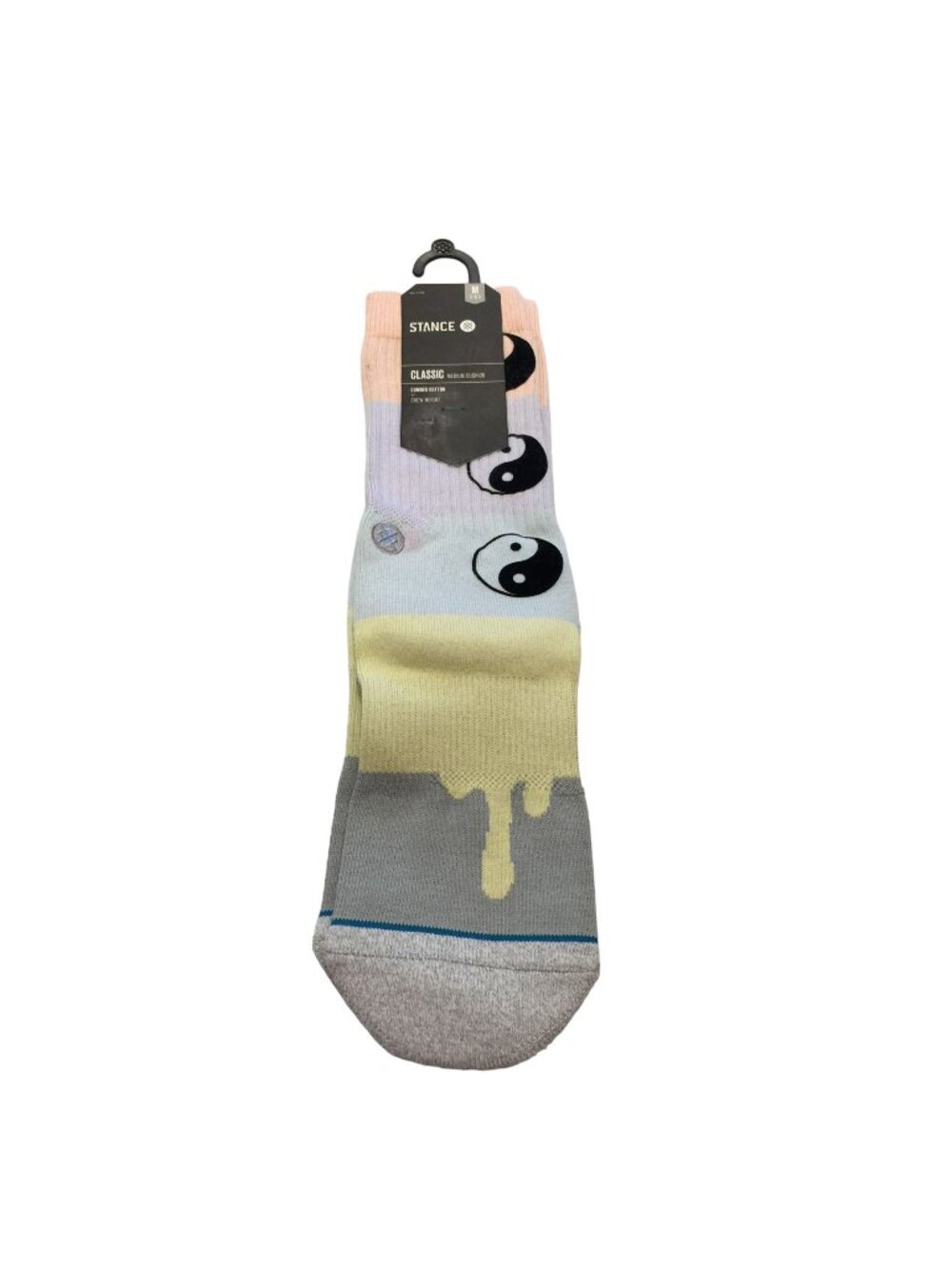 Stance YIN TO MY YANG Men's Medium 6-8.5 Crew Socks Pastel